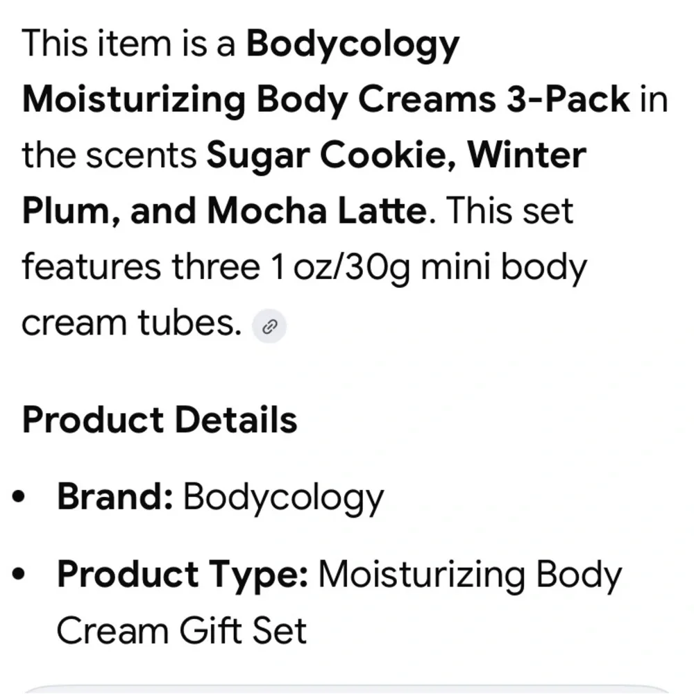 BODYCOLOGY moisturizing three pack of  1oz. body creams gift set  NWT